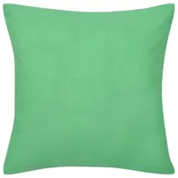 4 bawełniane poszewki na poduszki w kolorze jabłkowej zieleni o wymiarach 40 x 40 cm
