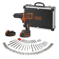 BLACK+DECKER Akku-Schlagbohrmaschine – 2 Akkus 2,5 Ah, 18 V – BL188E2K-QW :  : Baumarkt