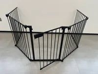 Kaminschutzgitter Ofenschutzgitter Absperrgitter Baby Tür 300cm schwarz