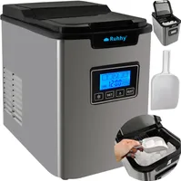 Eiswürfelmaschine mit Eiswürfelschaufel und Eiskorb 12 kg in 24 Std 9 Eiswürfel in 6-13 min 3 Eiswürfelgrößen 2,2 Liter Wassertank Edelstahl 5536