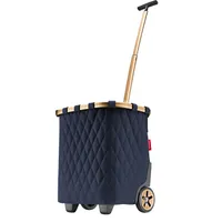 reisenthel carrycruiser, Einkaufstrolley, Einkaufskorb mit Rollen, Frame Rhombus Midnight Gold, 40 L, OE4111
