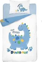 Komplet pościeli dziecięcej DINOSAURIER motyw bambusowy 100x135 cm, poszewka na poduszkę 40x60 cm, 3532-B