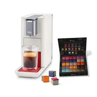 Tchibo Qbo ESSENTIAL Premium Kapselmaschine inkl. 30 recyclebare Qbo Kapseln für Espresso, Caffè und Caffè Grande, kompaktes, innovatives Design, Bright Coral
