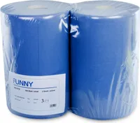 Funny 2 x Putzpapierrolle 3-lagig Blau 37,5x34cm (AG-079)