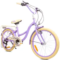 Dětské kolo od 6 let 20palcove Dětské kolo Dívčí kolo s 6 rychlostmi Simano Flower Bike levandule Sun Baby