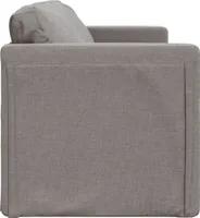 vidaXL Bodensofa mit Schlaffunktion Taupe 112x174x55 cm Stoff