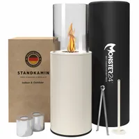 Monster24® Hochwertiger freistehender Bioethanol-Kamin  – modernes Design für ein gemütliches Ambiente drinnen und draußen
