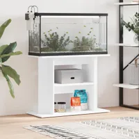 vidaXL Akvarijní stojan bílý 80x35x60 cm Dřevěný materiál