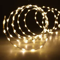 LED Drahtlichterkette 378 Lichter innen und außen 6m + 3m Zuleitung warmweiß Strom Draht strombetrieben