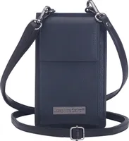 Josephine Osthoff Handy Umhängetasche mit Geldbörse, handgemacht aus 100% Echtleder, Clutch für Damen, RFID Schutz, Crossbody Schultergurt, 12 Kartenfächer