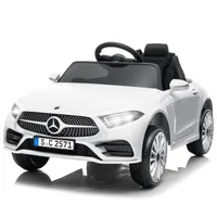 FCH Elektroauto Kinderauto Mercedes-Benz CLS 350, Kinder-Elektroauto mit 2,4G Fernbedienung ,12V,2x25W Motoren,Weiss