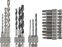 Bosch Bit-Bohrer-Set Stein / Holz / Metall 19-teilig Ø 2 -8 mm SDS Quick