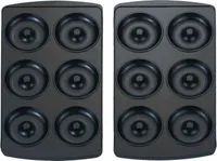 Syntrox Germany Wechselplatten für Multimaker Masto SM-1300W / MM-1400 – Donut Maker, Waffelplatte, Grillplatte, Antihaftbeschichtung