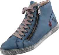 Rieker Schnürschuhe Hellblau Kunstleder Größe: 36 Normal