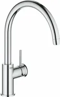 GROHE Start Classic - Einhand- Spültischarmatur (C- Auslauf, Schwenkbereich 360°, flexibler Anschluss, inkl. Montagewerkzeug), chrom, 31553001
