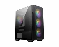 MSI MAG FORGE M100R Computer-Gehäuse Midi Tower Schwarz, Transparent
