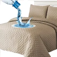 100% wasserdichte Tagesdecke 200 x 220 cm Hergestellt in Spanien (Beige)