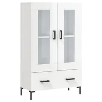 Highboard biały wysoki połysk 69,5x31x115 cm materiał drewnopochodny