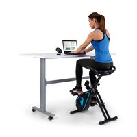 Capital Sports Azura Heimtainer, Deskbike mit Magnet-Widerstand, Heimtrainer-Fahrrad Klappbar, Fitness Fahrrad Heimtrainer, Schreibtischfahrrad für Ausdauertraining, Fitnessgeräte für Zuhause