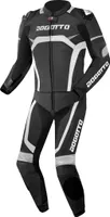 Bogotto Misano 2-Teiler Motorrad Lederkombi, schwarz/weiß, 48