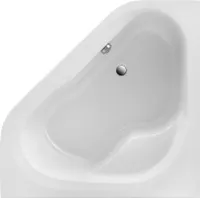 Schulte Eckbadewanne Modell Garda, Weiß Sanitäracryl, 135x135 cm, Höhe 46 cm