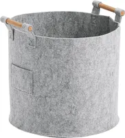 ZELLER Filz-Aufbewahrungsbox rund hellgrau 35x32,5cm