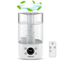 7MAGIC Luftbefeuchter, 4L Luftbefeuchter Schlafzimmer für Große Räume, 30h Aroma Diffuser für Schlafzimmer Kinderzimmer Pflanzen 300ml/h, Weiß