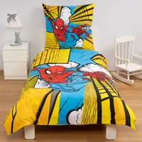 Disney Home Spiderman Kinder Wendebettwäsche Set 100% Baumwolle 140x200 cm Kissenbezüge 60x70 cm