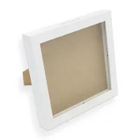 itenga Bilderrahmen Geldgeschenk Spardose, weißer Rahmen, 20,0 x 20,0 cm