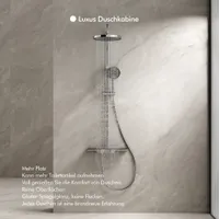 Homelody Duschsystem Chrom mit 400MM*110MM Große Lagerplattform