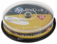 HP DVD+R 4.7GB, 120Min, 16x, Cakebox, 10 CDs