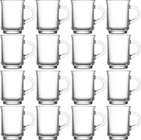 Teeglas Glühweinbecher Teegläser mit Henkel Kaffee Tee 200 ml 12 Stück Set