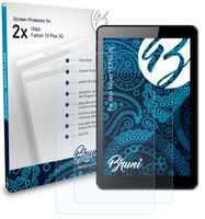 Bruni Basics-Clear 2x Schutzfolie kompatibel mit Odys Falcon 10 Plus 3G Folie