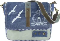 Sunsa Damen Messenger Bag Umhängetasche Handtasche, aus Jeans/ Canvas & Leder. Große Crossbody Tasche Schultertasche, Geschenkideen für Frauen/ Mädchen, nachhaltige Produkte