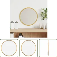 The Living Store Wandspiegel Golden Ø 20 cm Rund