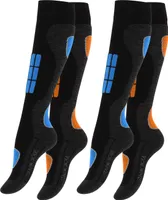 Stark Soul® Skisocken 2 Paar Wintersport Socken, Spezialpolsterung 39-42 blau/orange