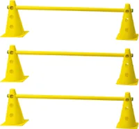 3 Stück Hunde Agility Pylonen Hürde - aus leichtem, wetterfestem Kunststoff