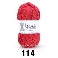 LEAMI Chenille Soft UNI (100g/120m) , kombinierbar mit Himalaya Dolphin Baby 114 bordeaux