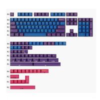 166 Tasten Original PBT Tastenkappen keycaps keycaps für cherry mx Tastatur blau und lila