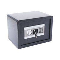 17L Elektronisches Passwort Tresor mit 2 Schlüssel Feuerfester Safe Möbel Dreifach-Schloss für Büro Schlafzimmer (schwarz)
