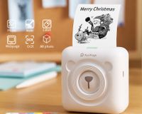 Aibesy PeriPage Mini Fotodrucker Wireless BT Thermodrucker Bild Fotoetikett Beleg Papierdrucker mit USB-Kabel Kabelunterstützung für Android iOS Smartphone 
