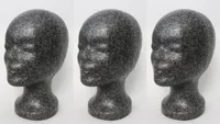 3 x FP Styroporkopf Standard -    - anthrazith-schwarz