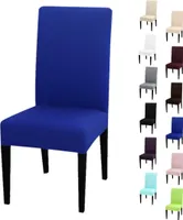 Stuhlhusse Stretch Royalblau elastischer Universal Stuhlüberzug Esszimmer Stuhlbezug Dehnbar, 1 Stück
