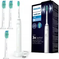 Philips | Schallzahnbürste - HX3671/13 - Weiß - 31000 Bewegungen/Minute - Mit 3 ProResults Aufsätzen