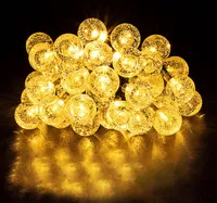 SALCAR 60 LED 15M Solar Lichterkette Außen, USB & Solar Lademodi, 8 Modi, IP44 wasserdichte Kugel Lichterkette, Geeignet für Garten, Terrasse,Hochzeit