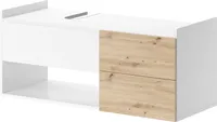 Vicco Základní skříňka pod umyvadlo Alf, 105 x 45 cm se 2 zásuvkami, Bílá/Dub