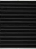 Plissee auf Maß Klemmfix ohne Bohren Farbe: Schwarz, Größe: B): 51-60 cm, H): 151-200 cm