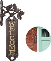 relaxdays Welcome sign birds