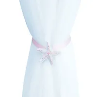 Seestarfisch magnetischer Vorhangschnalle Tieback Holdback Halter Clip Schlafzimmer Dekor Dekor-Rosa