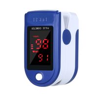 Fingerspitzen-Pulsoximeter Blutsauerstoffsaettigungsdetektor Pulsfrequenzmonitor Tragbares Oximeter mit monochromem LED-Bildschirm Blau
